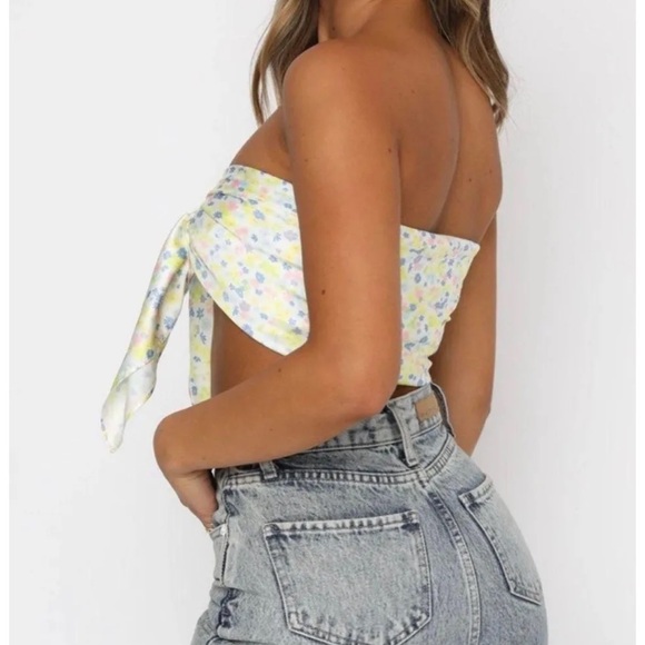 White fox boutique floral wrap set top and skirt set - Picture 2 of 4